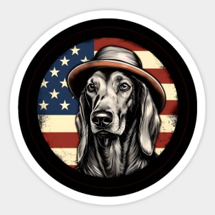 Patriotic Saluki Sticker